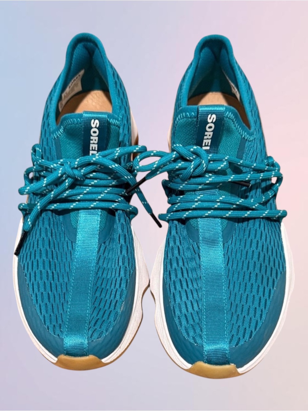 SOREL Teal Green Colorblick Kinetic Impact II Lace Sneakers Running Shoes-Sz 8.5 - Picture 4 of 8